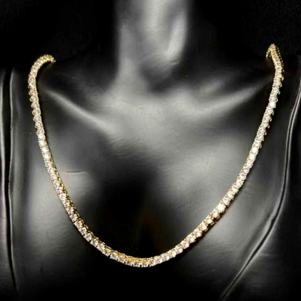 Gold Tennis Necklace